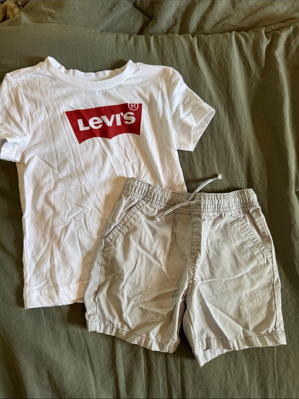 Levi's Kids Light Tan Drawstring Shorts